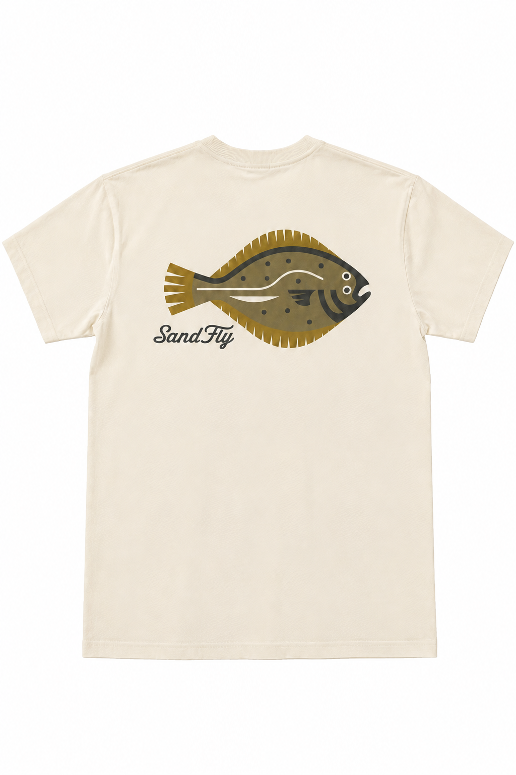 Ecru T-shirt on a white background