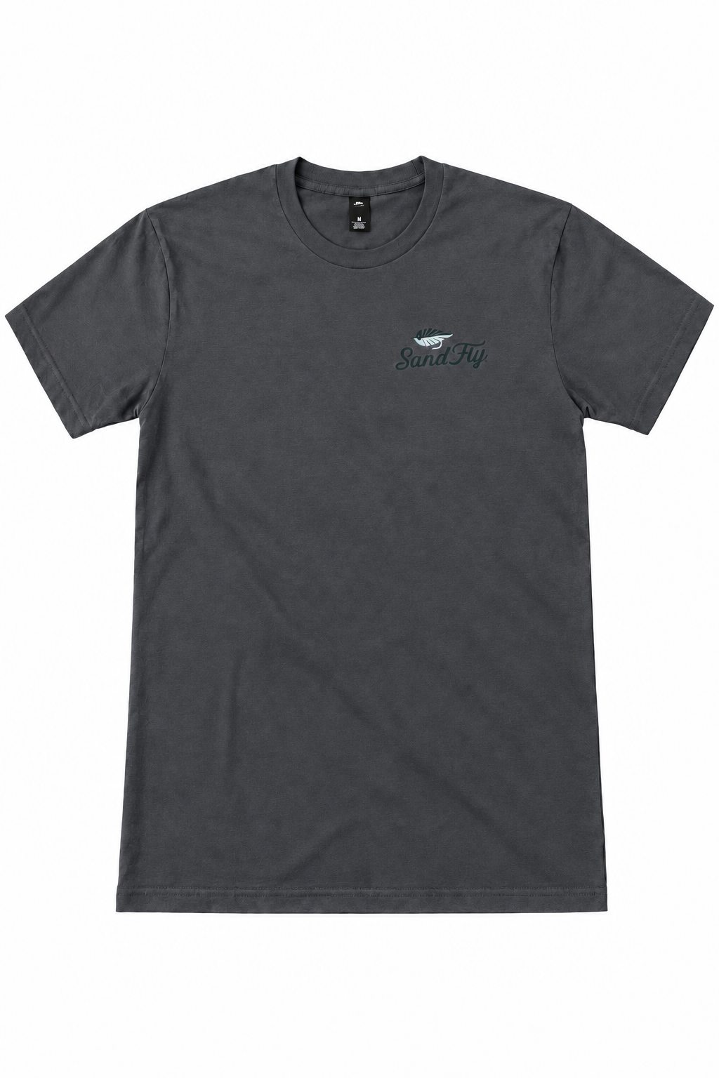 Gray shirt, front view, with richer fabric color